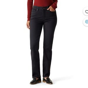 Levi's Black Mid-Rise Straight-Leg Jeans NWT!